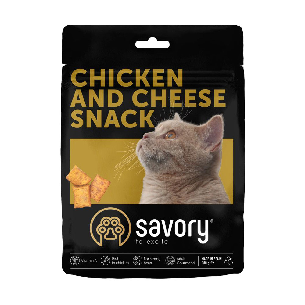 Ласощі для котів Savory Chicken And Cheese Snack з куркою та сиром, 180 г
